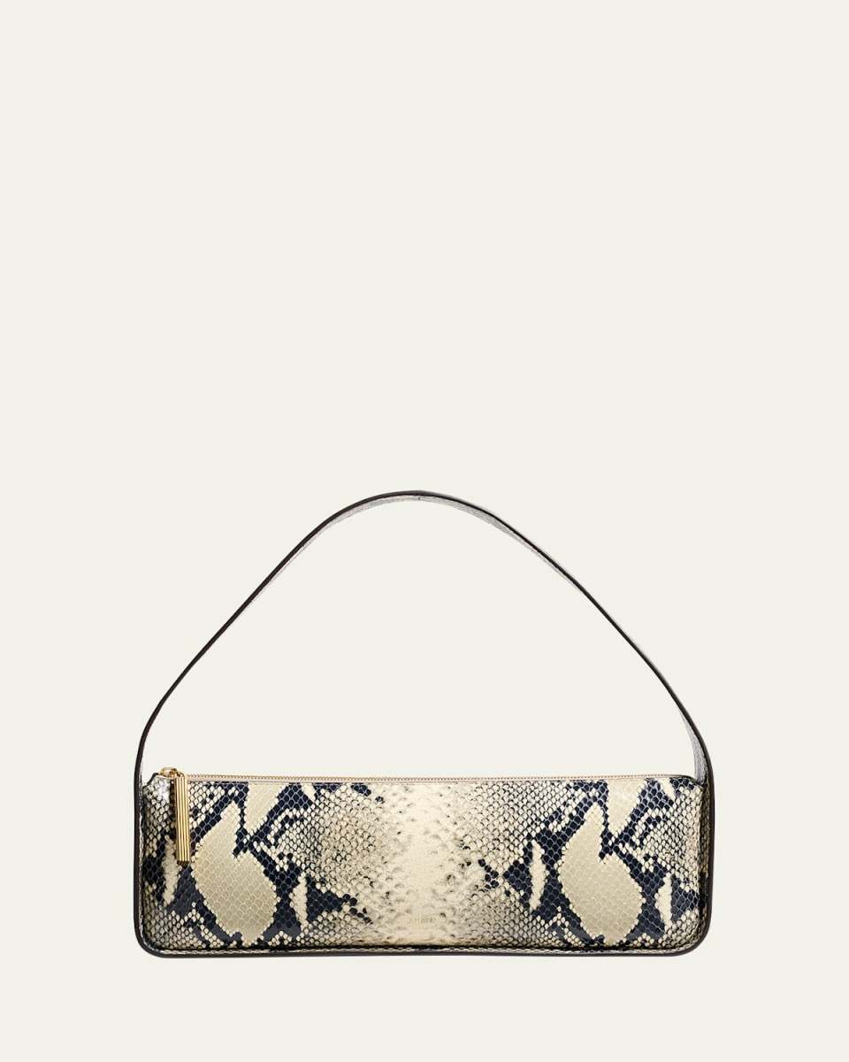 Lori Python-Embossed Leather Shoulder Bag